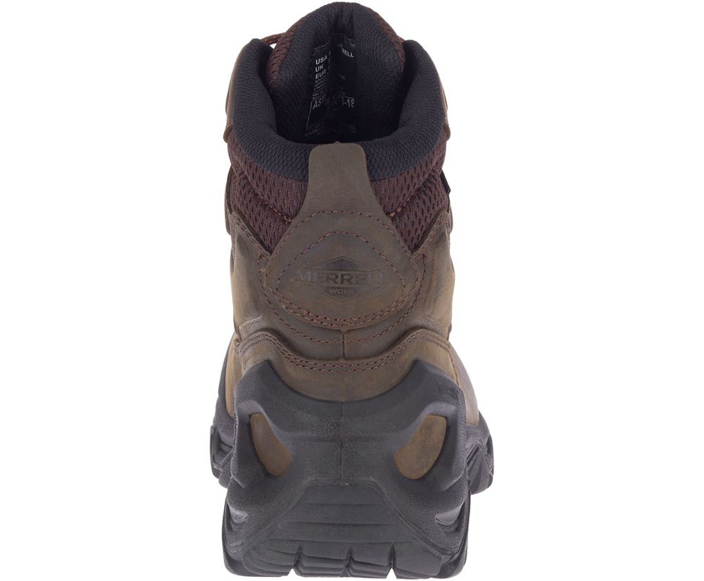 Merrell Vandrestøvler Herre - Strongfield Læder X 7\" Waterproof Comp Toe - Brune - XUT297546